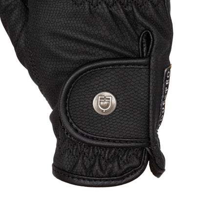 Unisex gloves in soft synthetic leather with hook-and-loop fastening