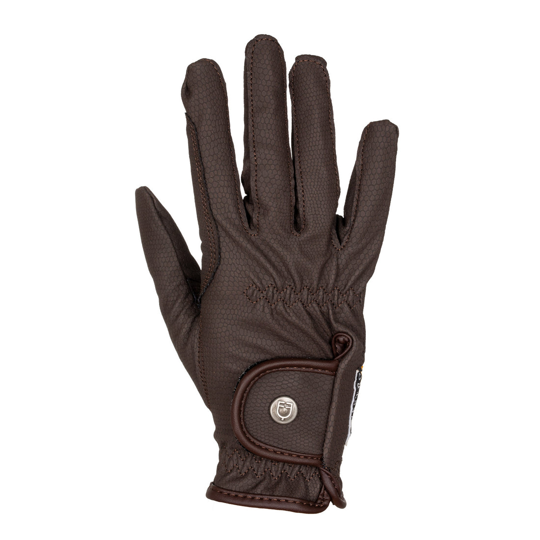 Unisex gloves in soft synthetic leather with hook-and-loop fastening.