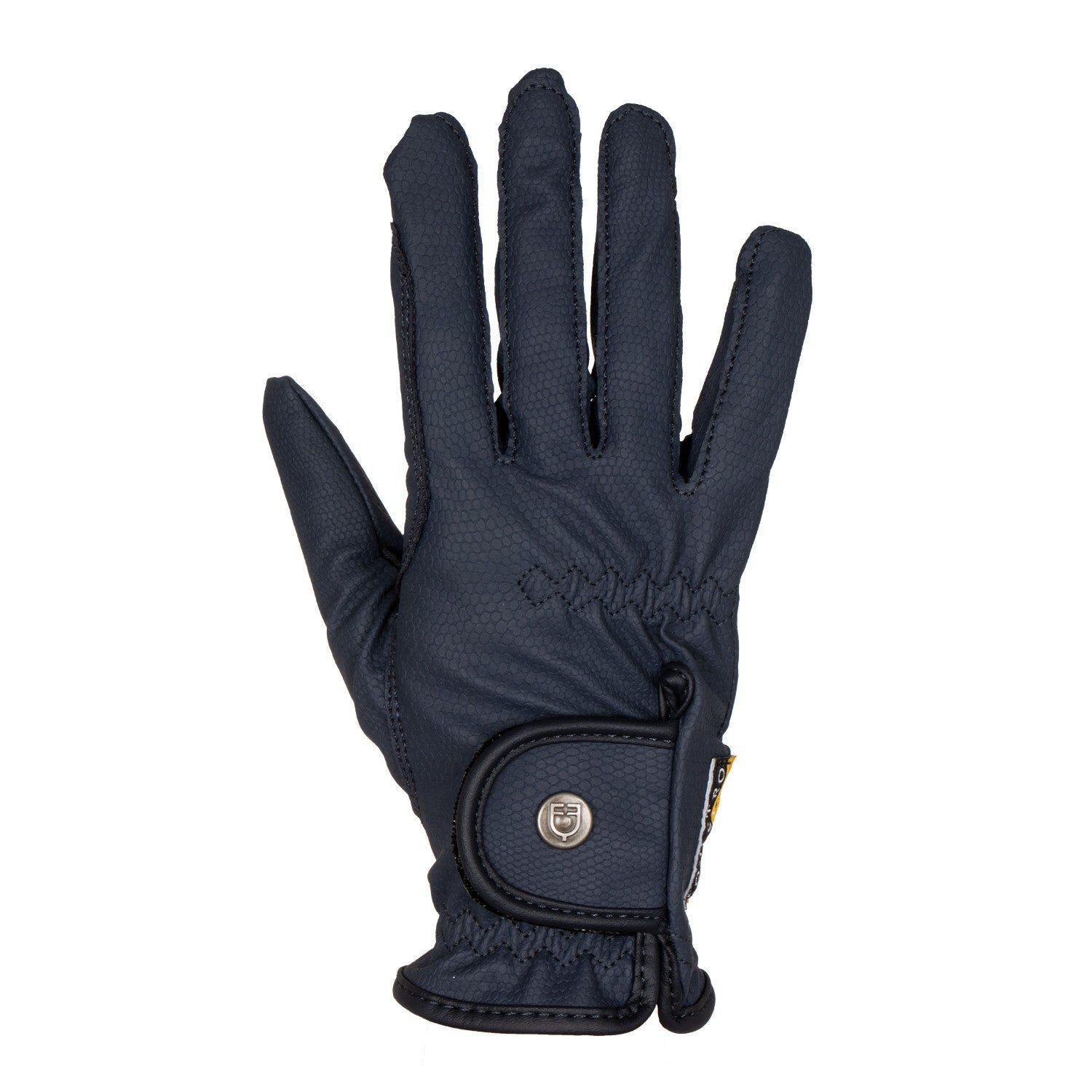 Unisex gloves in soft synthetic leather with hook-and-loop fastening.