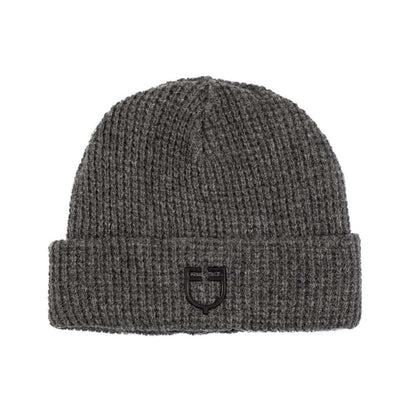 Unisex ribbed wool beanie with logo.