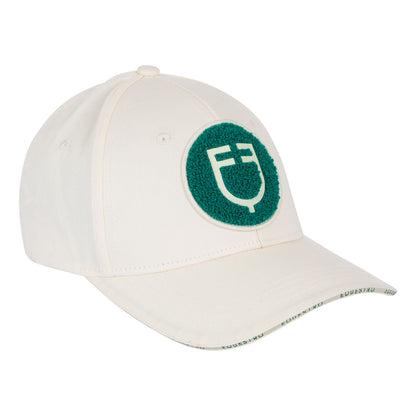 Baseball hat with sponge logo patch.