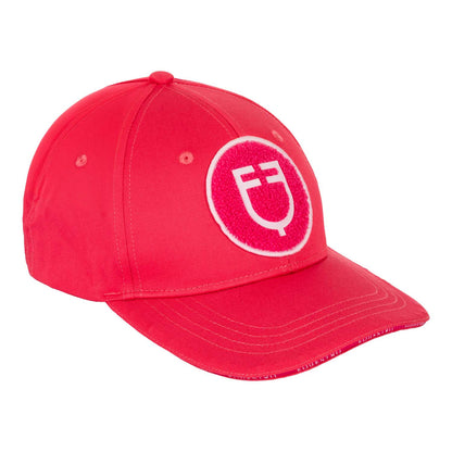 Baseball hat with sponge logo patch.