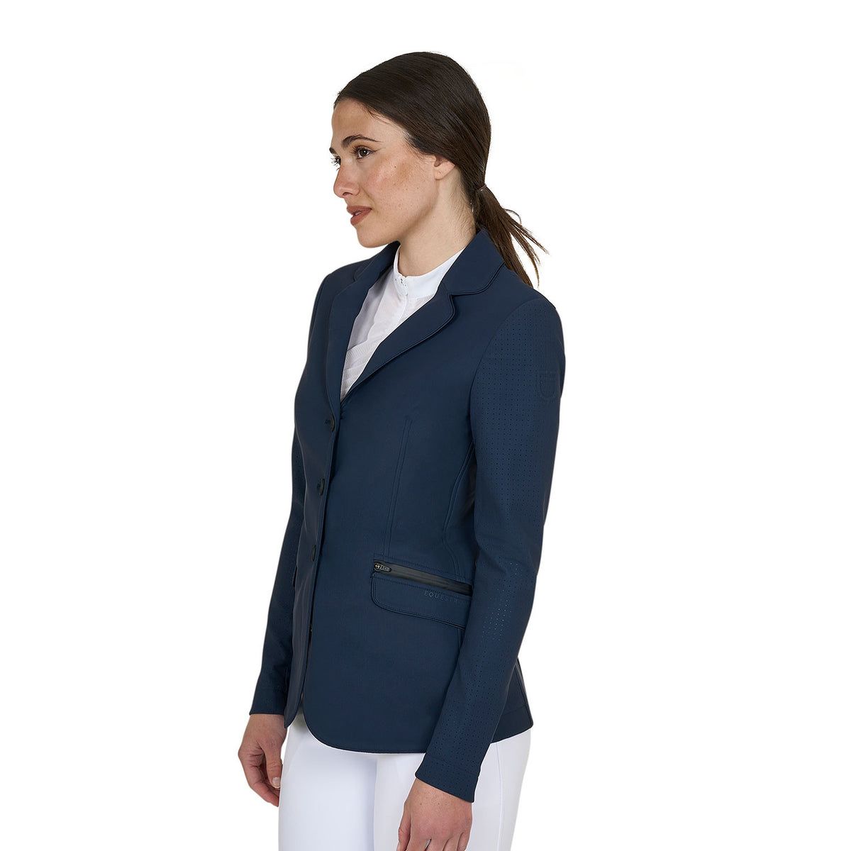 Equestro Ladies Competition Jacket Three Buttons Perforated Fabric