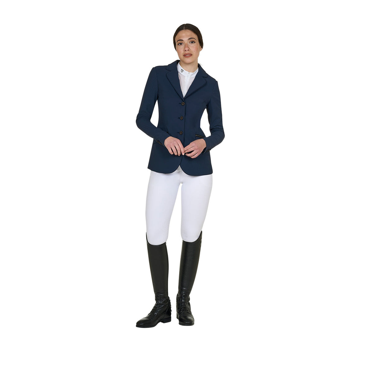 Equestro Ladies Competition Jacket Three Buttons Perforated Fabric