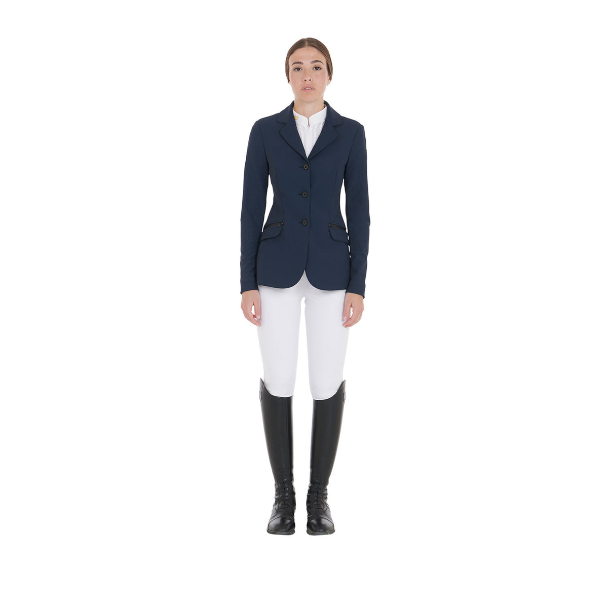 Equestro Ladies Competition Jacket Three Buttons Perforated Fabric