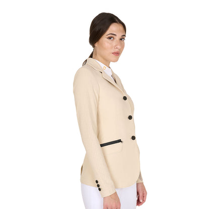 Equestro Ladies Competition Jacket Three Buttons Perforated Fabric