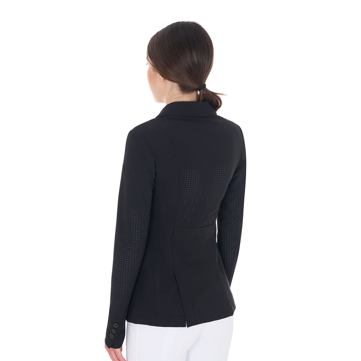 Equestro Ladies Competition Jacket Three Buttons Perforated Fabric