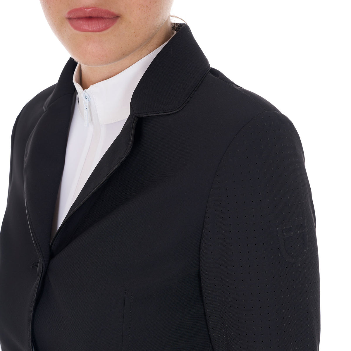 Equestro Ladies Competition Jacket Three Buttons Perforated Fabric