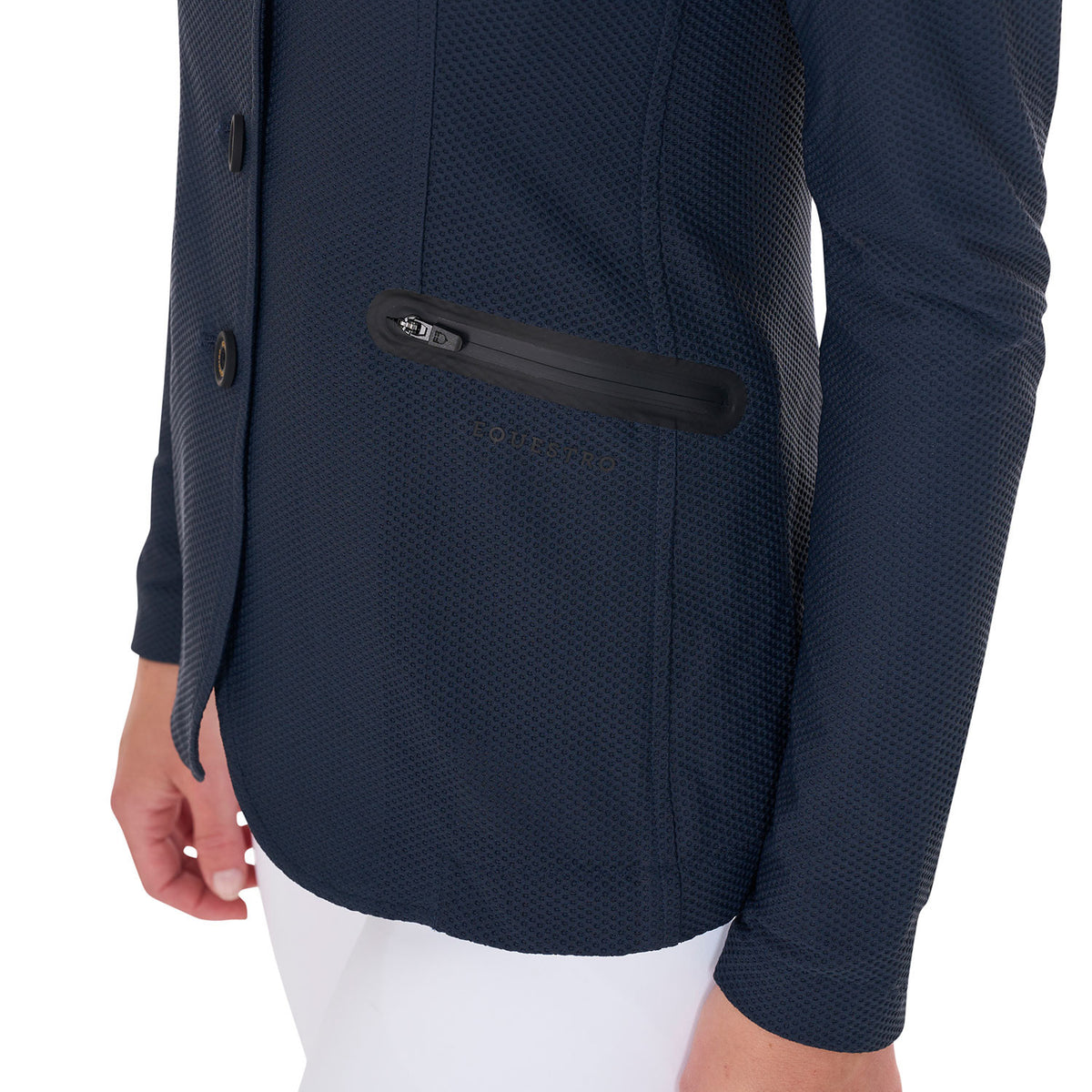 Equestro Ladies Competition Jacket Four Buttons Perforated Fabric