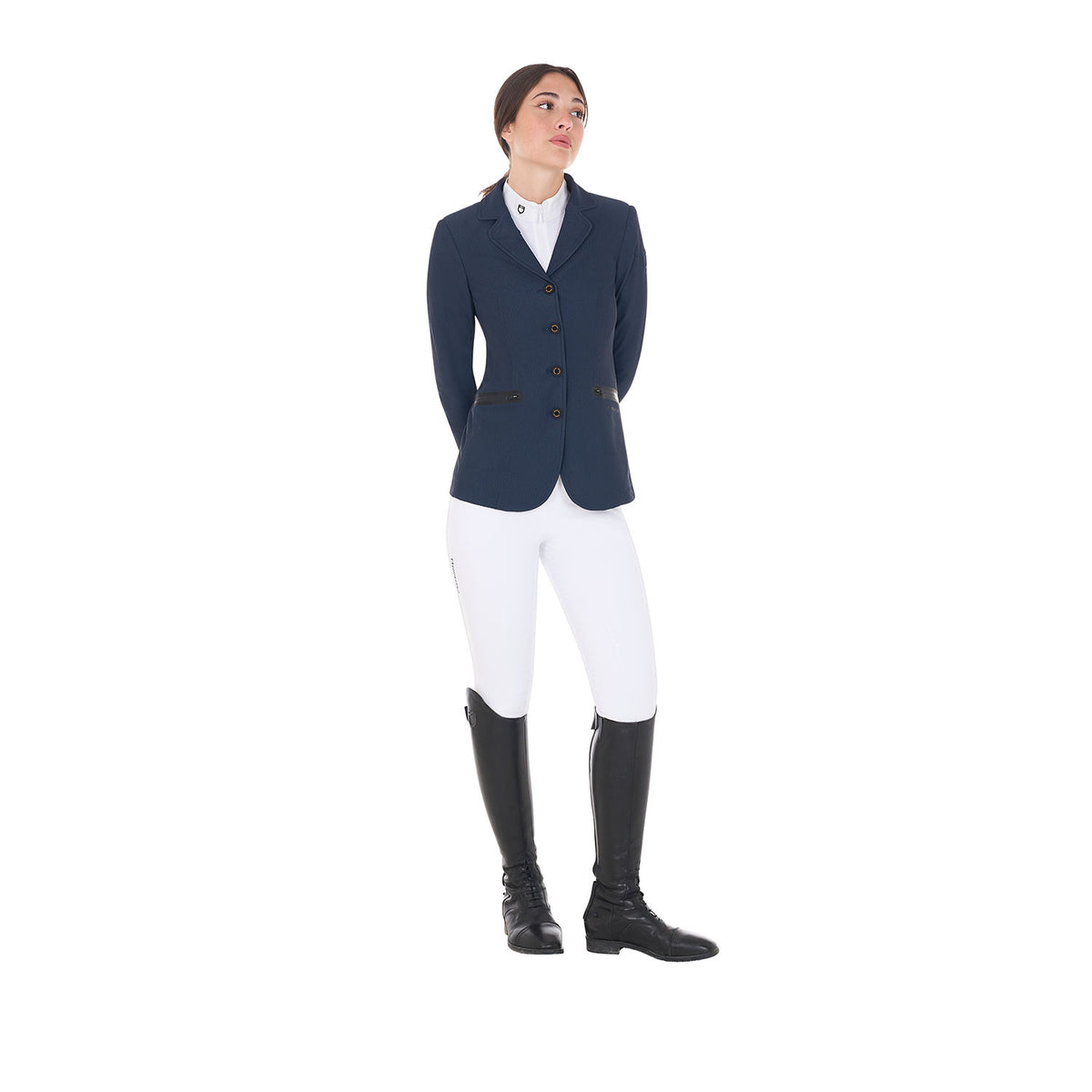 Equestro Ladies Competition Jacket Four Buttons Perforated Fabric