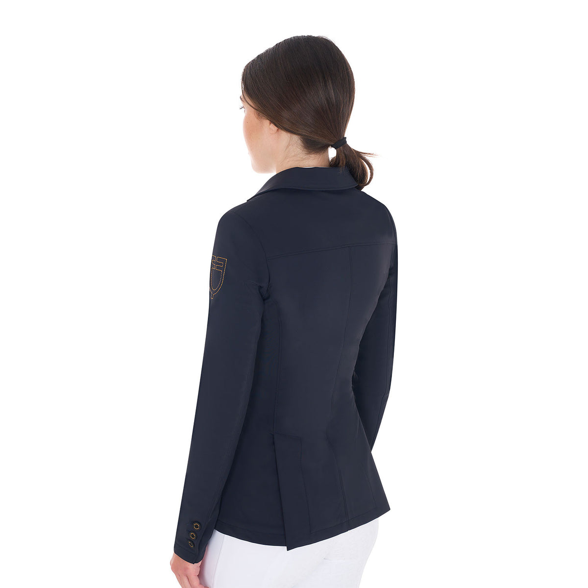 Equestro Ladies Competition Jacket With Contrasting Embroidered Logo