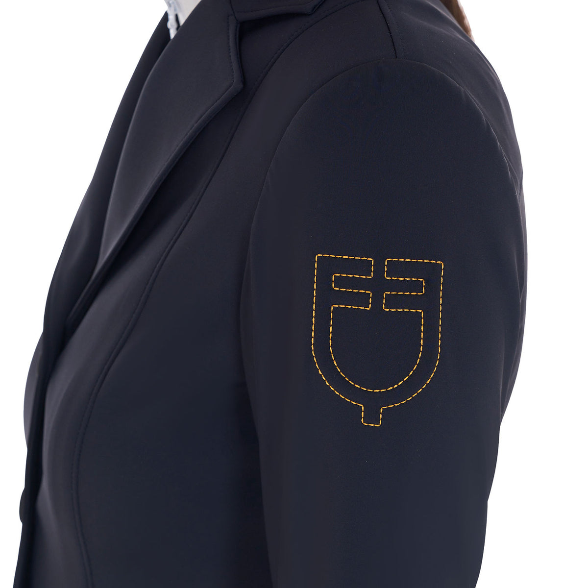 Equestro Ladies Competition Jacket With Contrasting Embroidered Logo