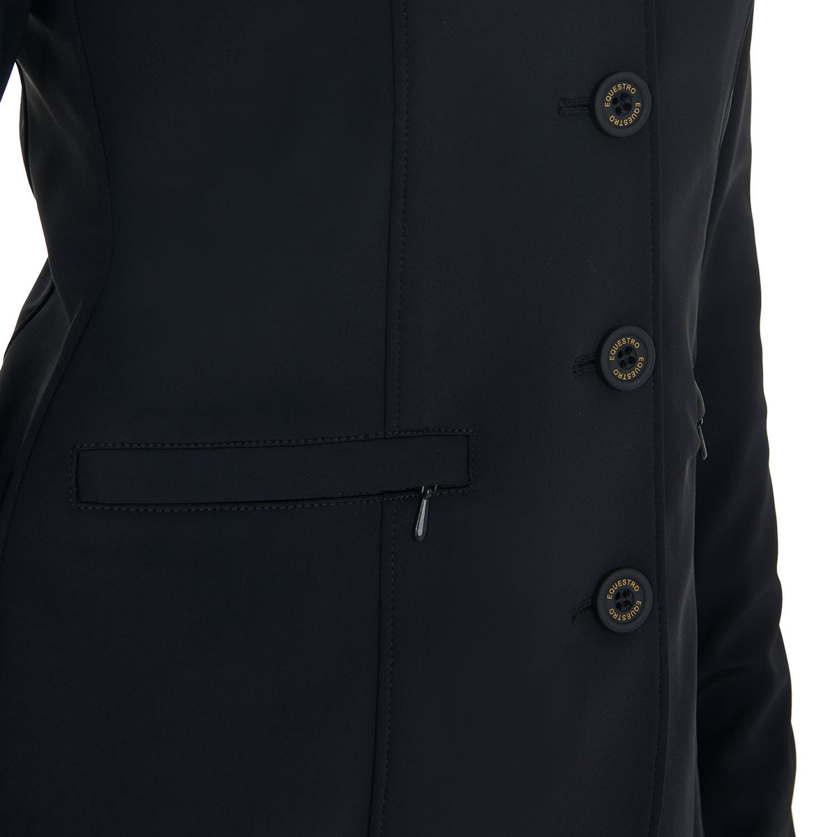 Equestro Ladies Competition Jacket With Contrasting Embroidered Logo