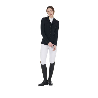 Equestro Ladies Competition Jacket With Contrasting Embroidered Logo