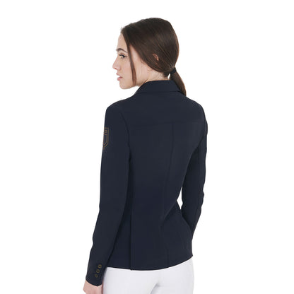 Equestro Ladies Competition Jacket With Contrasting Embroidered Logo