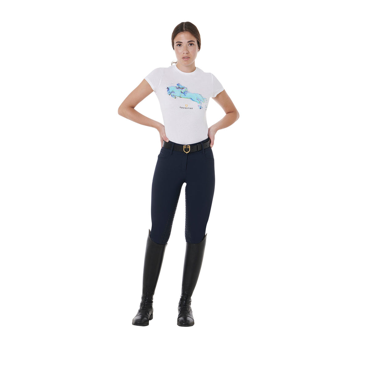 Equestro Ladies High-Waisted Full Grip Breeches