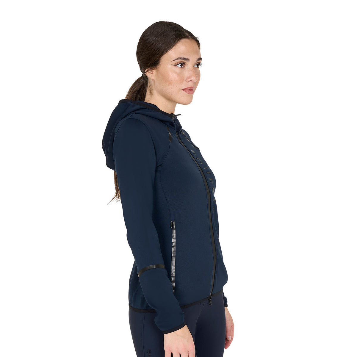 Equestro Ladies Technical Sweatshirt In Jersey With Zip