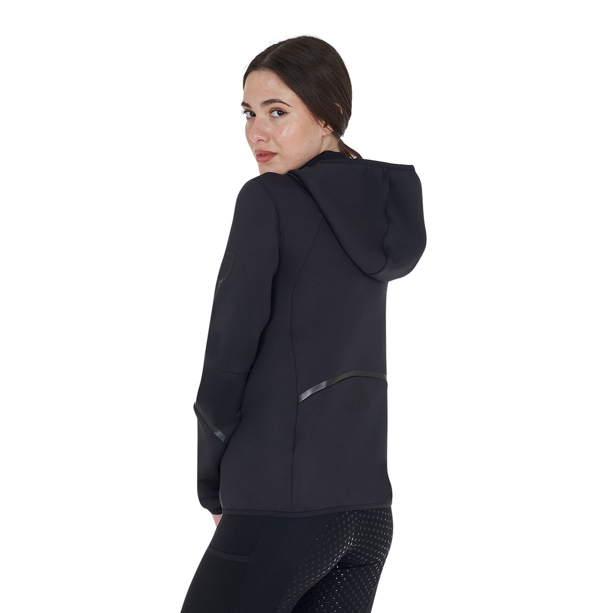 Equestro Ladies Technical Sweatshirt In Jersey With Zip