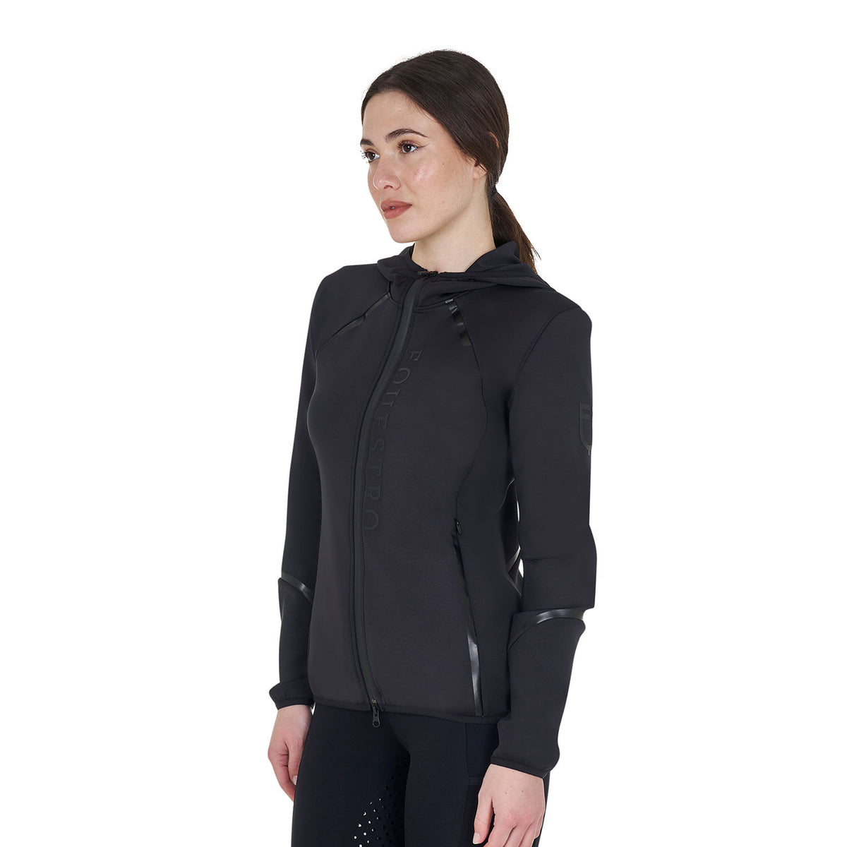 Equestro Ladies Technical Sweatshirt In Jersey With Zip