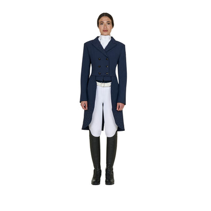 Equestro Ladies Tailcoat In Technical Fabric With Rhinestones