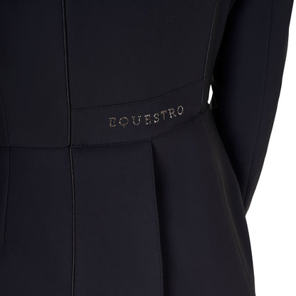 Equestro Ladies Tailcoat In Technical Fabric With Rhinestones