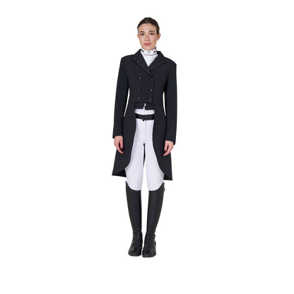 Equestro Ladies Tailcoat In Technical Fabric With Rhinestones
