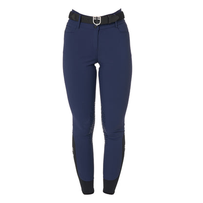 Equestro Ladies High-Waisted Knee Grip Breeches With Fleece Lining
