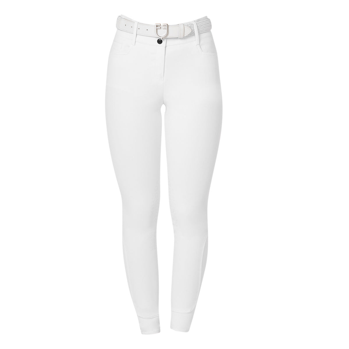 Equestro Ladies High-Waisted Knee Grip Breeches With Fleece Lining