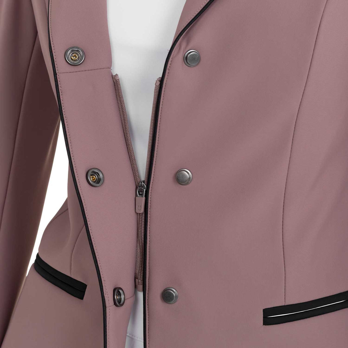 Equestro Ladies Competition Jacket With Zip And Buttons
