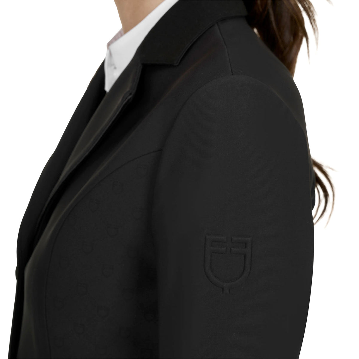 Equestro Ladies Monogram Competition Jacket With Three Buttons