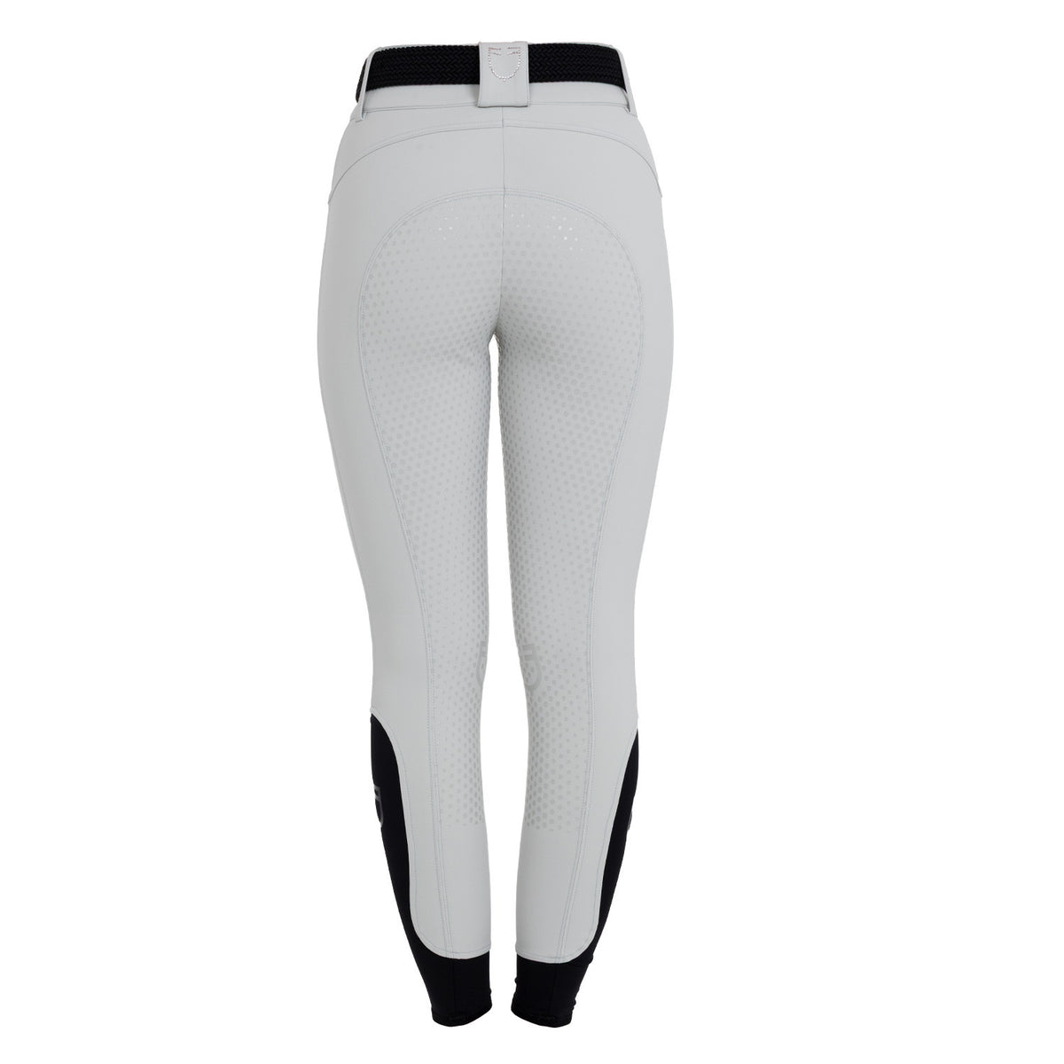 Equestro Ladies High-Waisted Full-Grip Breeches With Rhinestone Logo