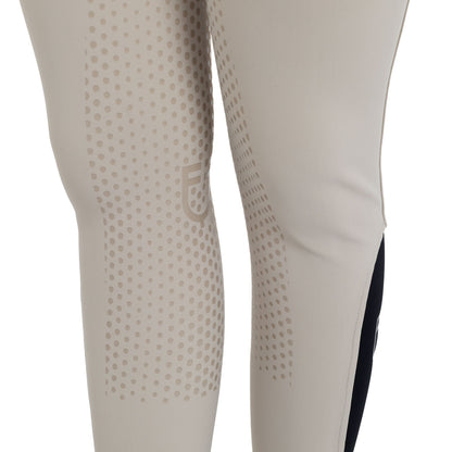 Equestro Ladies High-Waisted Full-Grip Breeches With Rhinestone Logo