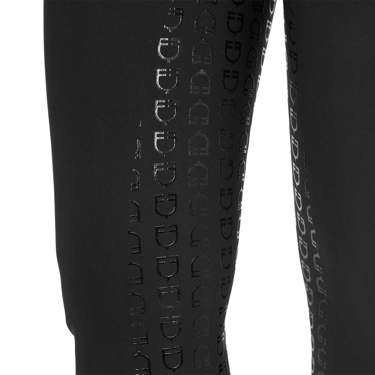 Equestro Ladies High-Waisted Full-Grip Breeches With Rhinestone Logo
