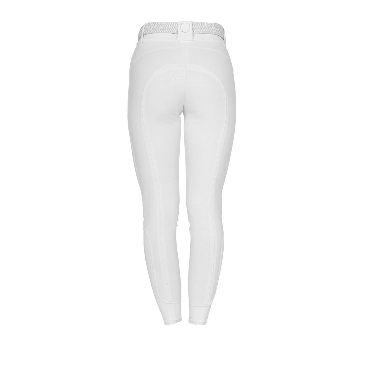 Equestro Ladies High-Waisted Full-Grip Breeches With Rhinestone Logo