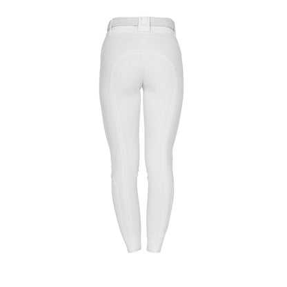 Equestro Ladies High-Waisted Full-Grip Breeches With Rhinestone Logo