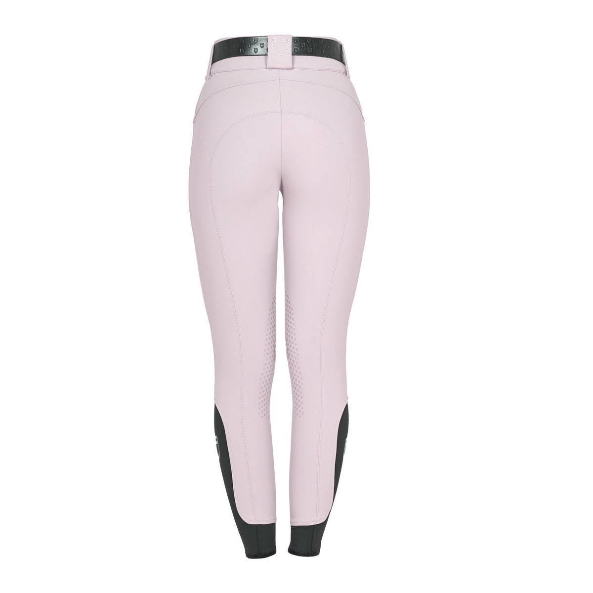 Equestro Ladies High-Waisted Breeches With Rhinestone Logo