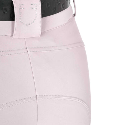 Equestro Ladies High-Waisted Breeches With Rhinestone Logo