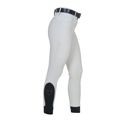 Equestro Ladies High-Waisted Breeches With Rhinestone Logo