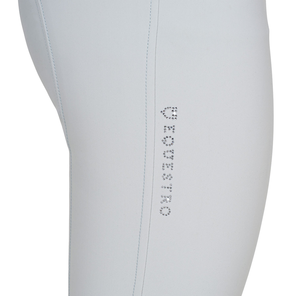 Equestro Ladies High-Waisted Breeches With Rhinestone Logo