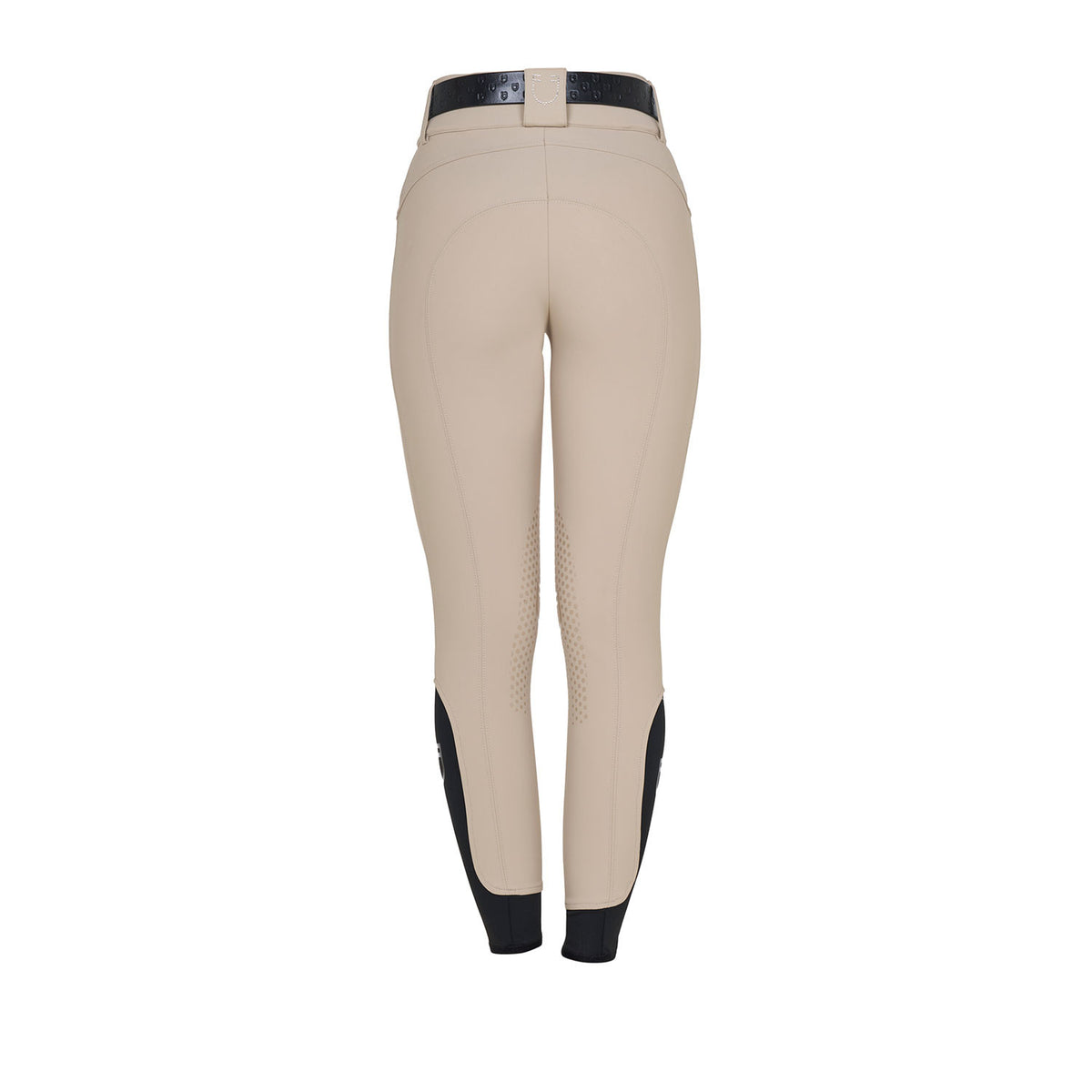 Equestro Ladies High-Waisted Breeches With Rhinestone Logo