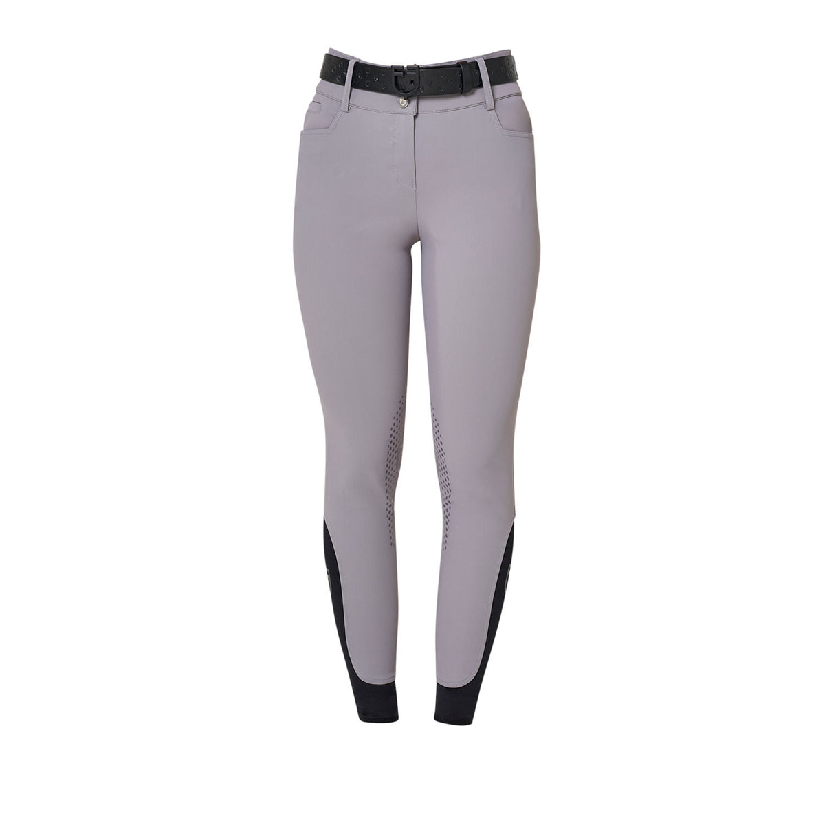 Equestro Ladies High-Waisted Breeches With Rhinestone Logo