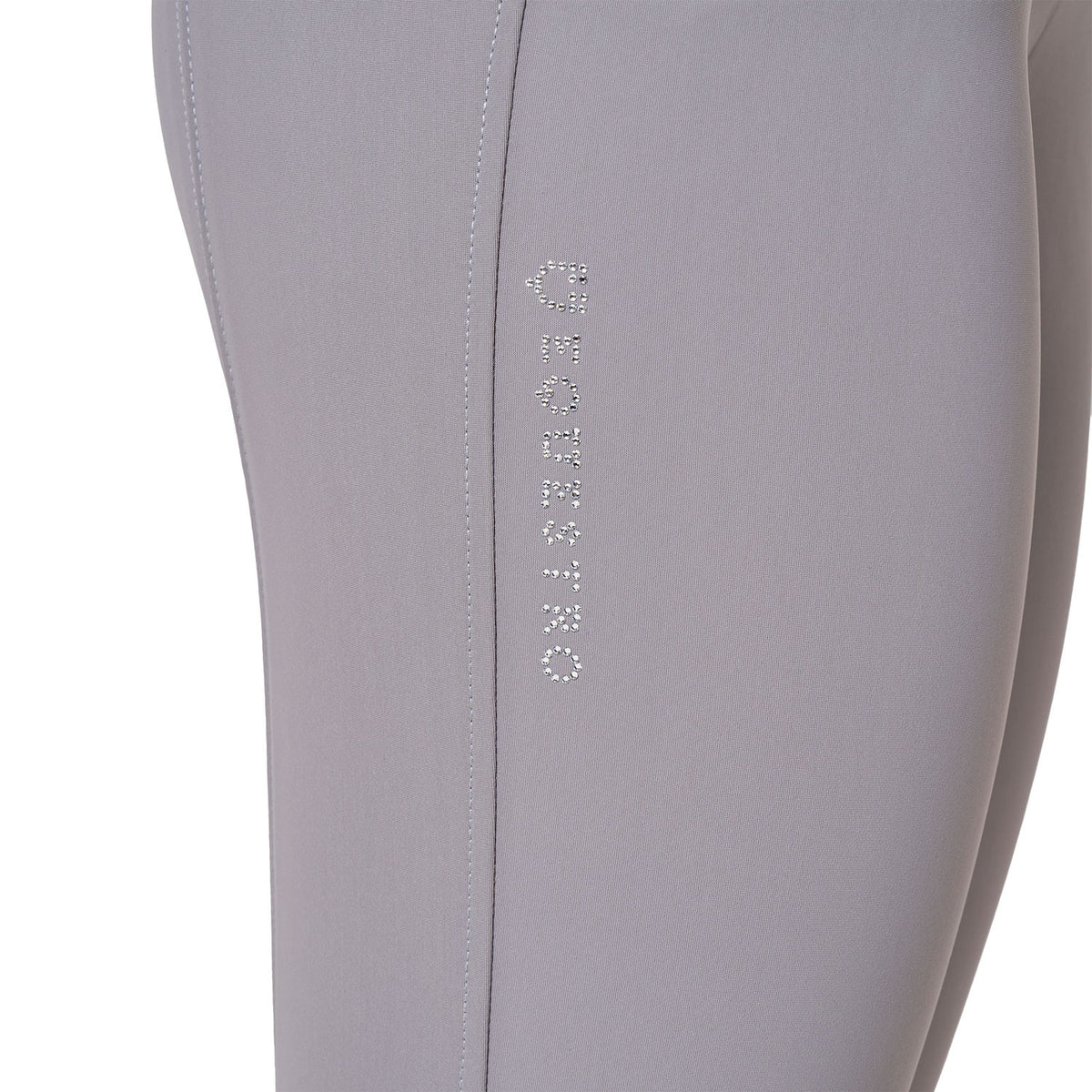 Equestro Ladies High-Waisted Breeches With Rhinestone Logo