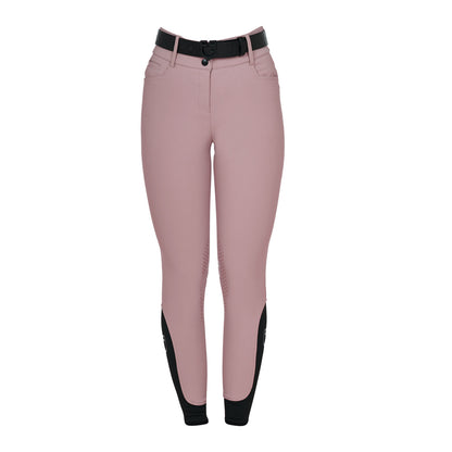 Equestro Ladies High-Waisted Breeches With Rhinestone Logo