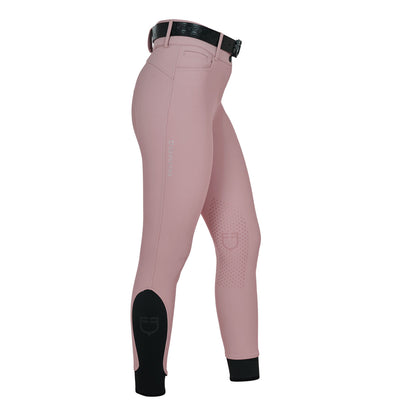Equestro Ladies High-Waisted Breeches With Rhinestone Logo