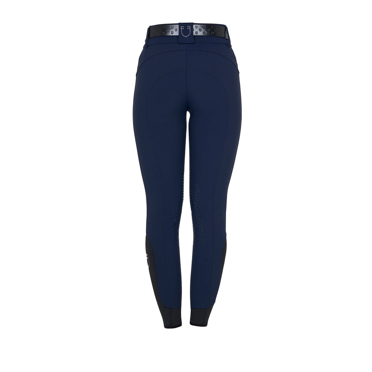 Equestro Ladies High-Waisted Breeches With Rhinestone Logo