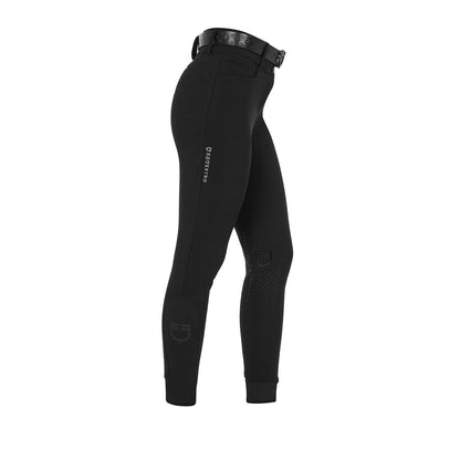 Equestro Ladies High-Waisted Breeches With Rhinestone Logo