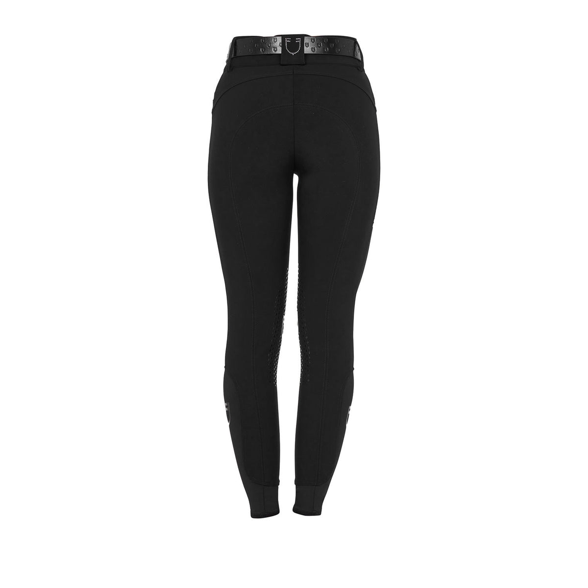 Equestro Ladies High-Waisted Breeches With Rhinestone Logo