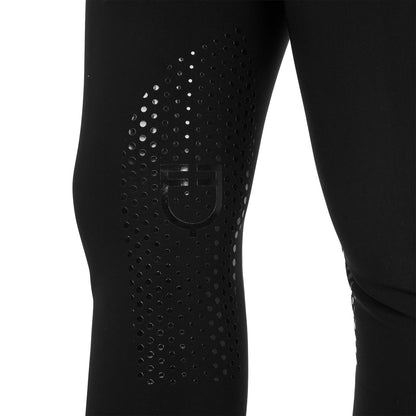 Equestro Ladies High-Waisted Breeches With Rhinestone Logo