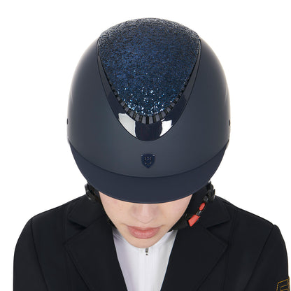 Equestro Narrow Visor Helmet With Rhinestones EN 1384-2023 Homologation