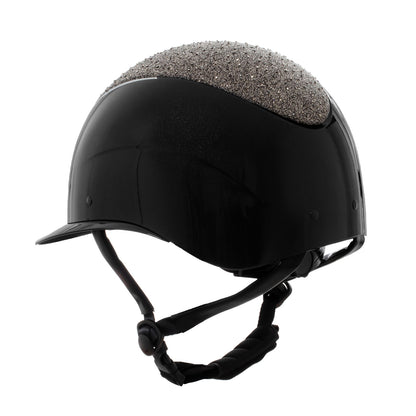 Equestro Helmet With Wide Visor And Rhinestone Trim Homologation EN 1384-2023